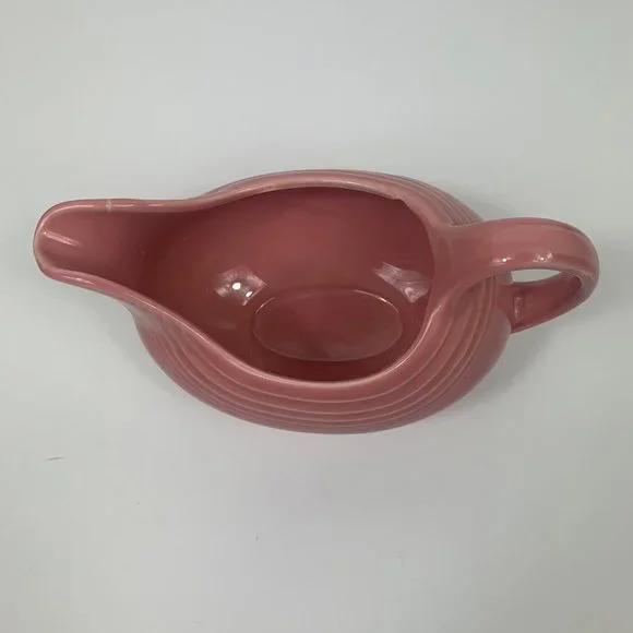 Fiestaware Rose Pink Gravy Boat Homer Laughlin USA - Picture 3 of 8